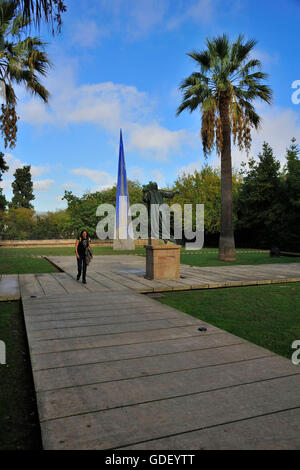 Fundacio Joan Miro, giardino, Barcellona, in Catalogna, Spagna Foto Stock