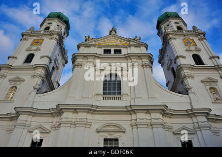 Westwerk cattedrale, Passau, Baviera, Germania Foto Stock