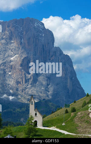 Cappella, Alta Badia, Dolomiti, Trentino, Alto Adige, Italia Foto Stock
