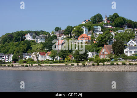 Sullberg, quartiere Blankenese, Amburgo, Germania / Süllberg Foto Stock