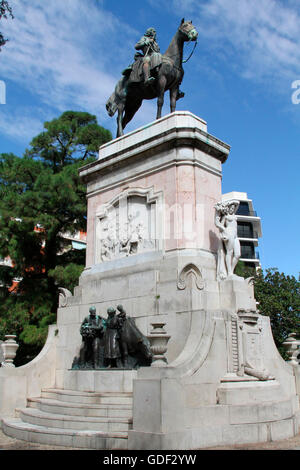 Statua equestre del generale José Gervasio Artigas, Montevideo, Uruguay Foto Stock