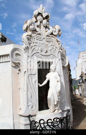 Cementario de la Recoleta (al cimitero di Recoleta), Buenos Aires, Argentina Foto Stock