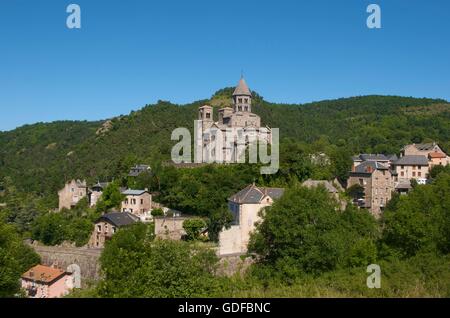 Chiesa di Saint Nectaire, Auvergne Francia, Europa Foto Stock