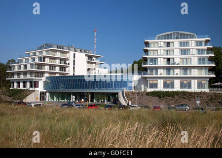 Grand Hotel Kurhaus, Mar Baltico località di Ahrenshoop, Fischland, Meclemburgo-Pomerania Occidentale Foto Stock