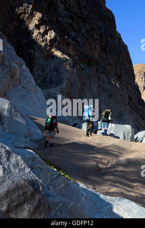 Gli escursionisti sul Fish River Canyon Hiking trail nel sud della Namibia Foto Stock