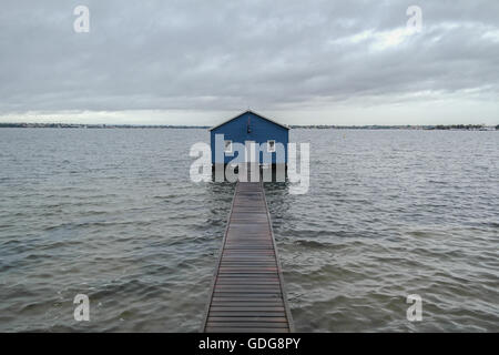 La famosa Crawley Boatshed del bordo in corrispondenza del fiume Swan a Perth, Western Australia Foto Stock