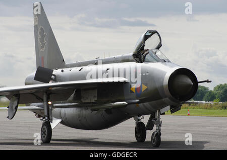 English Electric Lightning F6 XR728, presso l'aeroporto di Bruntingthorpe Foto Stock