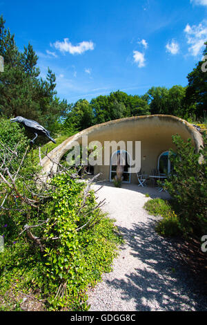 Casa di massa,il tetto verde,Svizzera Foto Stock
