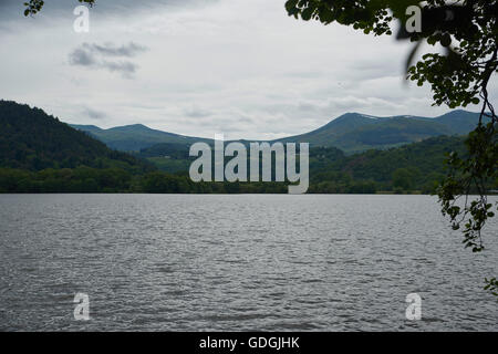 Lac Chambon al crepuscolo Foto Stock