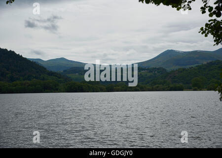 Lac Chambon al crepuscolo Foto Stock