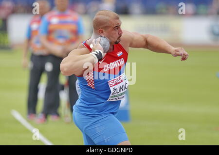 Amsterdam, Paesi Bassi Luglio 10, 2016 Stipe Zunic 9 il colpo messo ad Amsterdam Europa del campionato Foto Stock