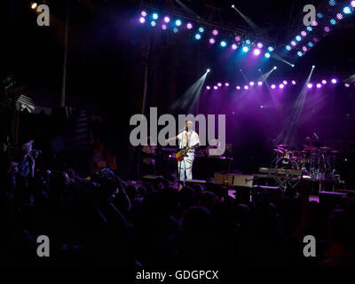 Wyclef Jean sul palco effettuando al Artscape musica e arts festival di Baltimore, MD su luglio 15, 2016. Foto Stock