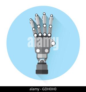 Moderno Robot mano icona Palm Illustrazione Vettoriale