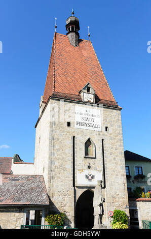 Freistadt: city gate Linzertor, rampart, Austria, Oberösterreich, Austria superiore, Mühlviertel Foto Stock