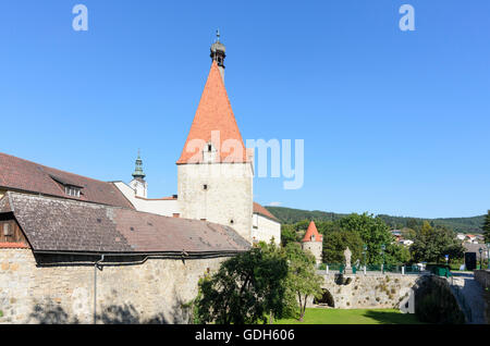 Freistadt: city gate Linzertor, rampart, Austria, Oberösterreich, Austria superiore, Mühlviertel Foto Stock