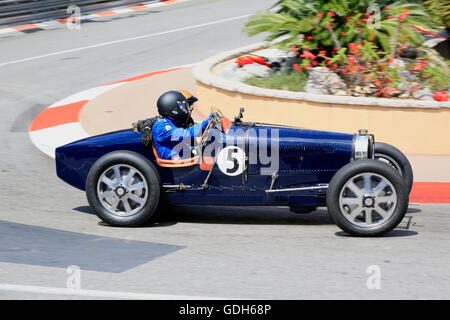 Bugatti 51 dal 1931, decimo Gran Premio Monaco Historique 2016, Monte Carlo, Monaco Foto Stock