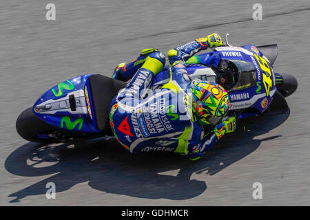 Hohenstein Ernstthal, Germania. 17 Luglio, 2016. (Germania ) 17.07.2016, GoPro Motorrad Grand Prix Deutschland, Sachsenring, Moto GP, Valentino Rossi di Italia e Movistar Yamaha MotoGP in la sua bici durante la gara di MotoGp di tedesco di MotoGP Deutschland (foto di Marco Iorio) Credito: marco iorio/Alamy Live News Foto Stock