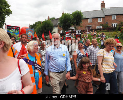 Tolpuddle martire Rally, Dorset, Regno Unito leader laburista Jeremy Corbyn era l'oratore ospite. Immagine: Geoff Moore Foto Stock
