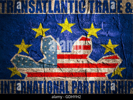 TTIP - gli scambi e gli investimenti transatlantici Partnership Foto Stock