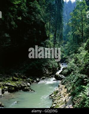 Geografia / viaggi, in Germania, in Baviera, paesaggi, Allgaeu, Breitachklamm, vicino a Oberstdorf, Foto Stock