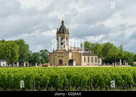 Église Saint Michel, Margaux, Gironde, Francia Foto Stock