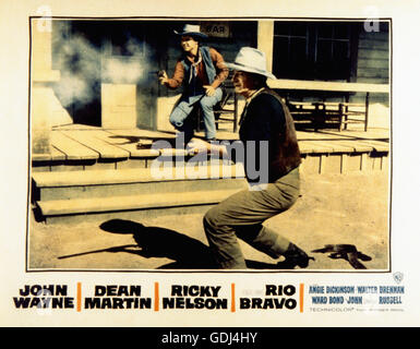 Rio Bravo, USA 1959, Regie: Howard Hawks, Darsteller: John Wayne, Ricky Nelson Foto Stock