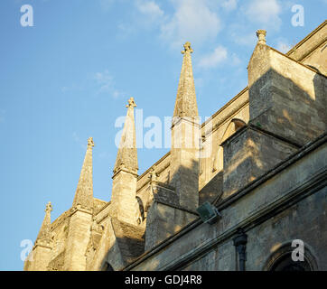 Dettagli esterni di Malmesbury Abbey, Wiltshire -1 Foto Stock