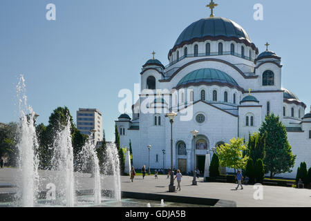 Vista generale di San Sava Chiesa, Belgrade Serbia Foto Stock