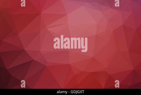 Rosso a bassa astratta poli sfondo vettoriale Illustrazione Vettoriale