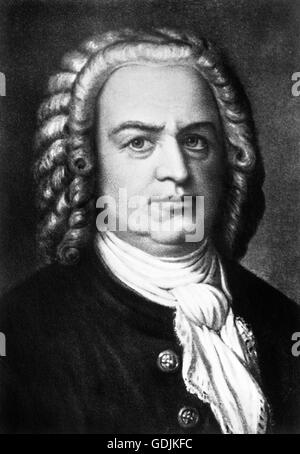 Il tedesco compositore barocco Johann Sebastian Bach (1685-1750). Foto Stock