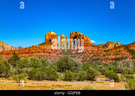 Cathedral Rocks in Sedona in Arizona Foto Stock