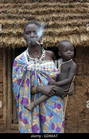 Toposa donna, sud Sudan Foto Stock