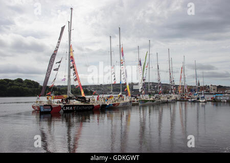 Clipper il giro del mondo in barca a vela in Derry. Foto Stock