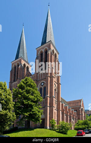 Chiesa Parrocchiale di Bregenz Sacro Cuore, città alta, Bregenz, il lago di Costanza, Vorarlberg, Austria Foto Stock