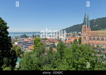 Chiesa Parrocchiale di Bregenz Sacro Cuore, città alta, Bregenz, il lago di Costanza, Vorarlberg, Austria Foto Stock