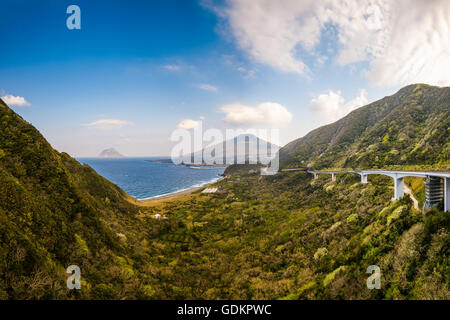 Hachijojima, Tokyo, Giappone paesaggio dell'isola. Foto Stock