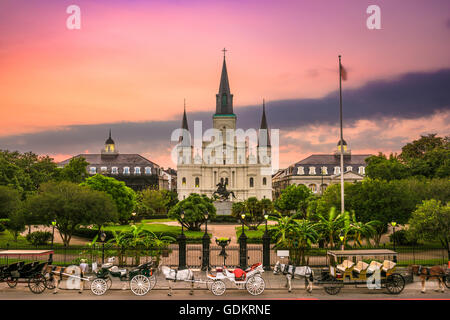 New Orleans, Louisiana in Jackson Square. Foto Stock