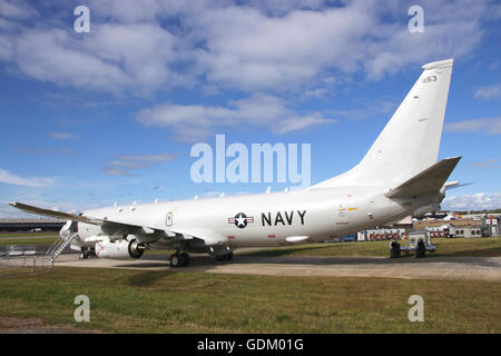 US Navy Boeing P-8A Poseidon a Farnborough Regno Unito Airshow 2016 Foto Stock