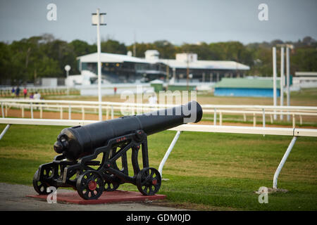 Le Piccole Antille Barbados parrocchia Saint Michael west indies capitale Bridgetown Garrison Savannah Racetrack cannon Garrison il suo Foto Stock