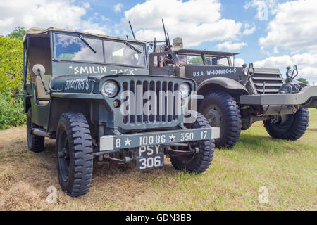 Durante la Seconda guerra mondiale era Army US Jeep Willys Foto Stock