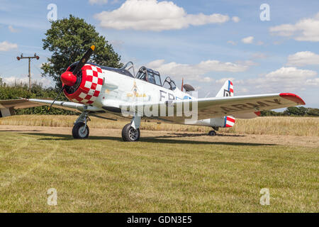 A-6D Harvard III (T6) Texano presso Hardwick warbirds hardwick airfield norfolk Foto Stock