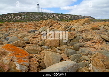 Banale Point Lighthouse sulla penisola di Yorke Foto Stock