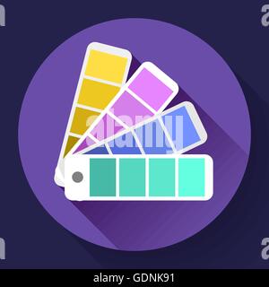 Guida di colore tavolozza dei campioni - tipografici icona della ventola. Design piatto stile. Illustrazione Vettoriale