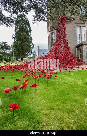 Il pianto la finestra di visualizzazione al Black Watch Museum di Perth in Scozia Foto Stock