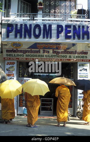 Monaco nel centro della città nella città di Phnom Penh in Cambogia in southeastasia. Foto Stock