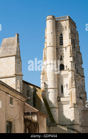 Campanile della St Gervais duomo (XIII secolo). Lectoure. Gers. La Francia. Foto Stock