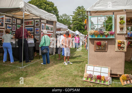 Una mostra d'arte a Stockbridge, Massachusetts Foto Stock