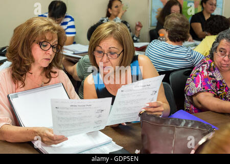 Las Vegas, Nevada - studio degli Immigrati per la cittadinanza degli Stati Uniti la prova. Foto Stock