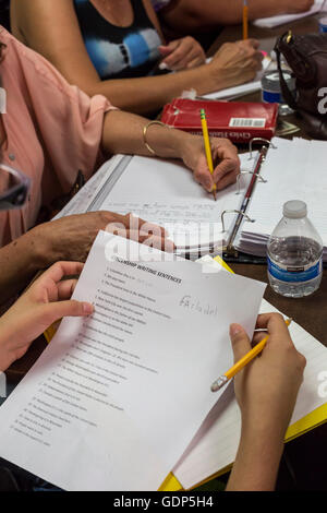 Las Vegas, Nevada - studio degli Immigrati per la cittadinanza degli Stati Uniti la prova. Foto Stock