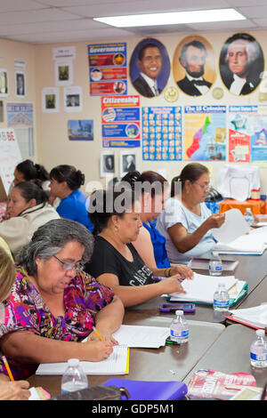 Las Vegas, Nevada - studio degli Immigrati per la cittadinanza degli Stati Uniti la prova. Foto Stock